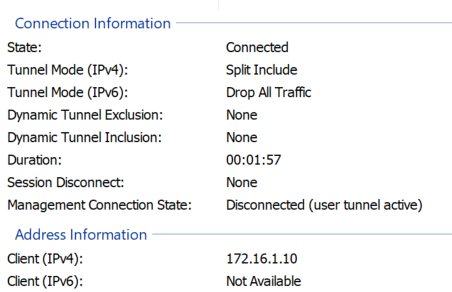 Connection Details